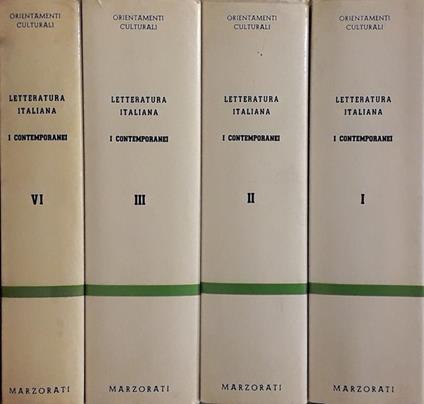 Letteratura italiana. I Contemporanei (4 Voll.) - copertina