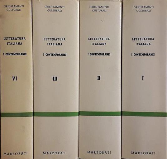 Letteratura italiana. I Contemporanei (4 Voll.) - copertina