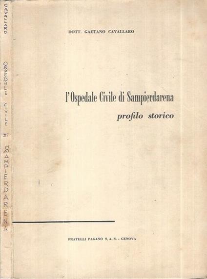 L' Ospedale civile di Sampierdarena - copertina