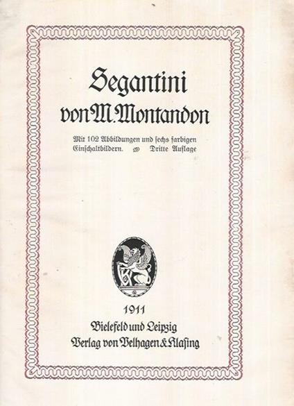 Segantini - Marcel Montandon - copertina