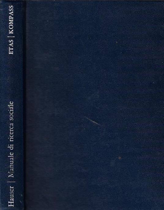 Manuale di ricerca sociale nelle aree urbane - copertina