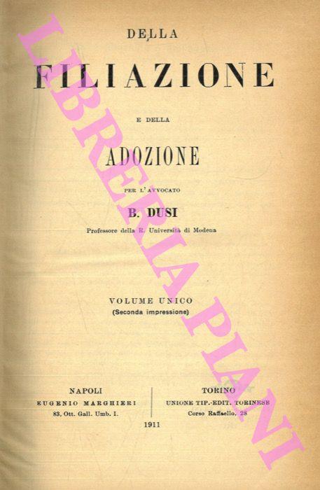 Della filiazione e della adozione