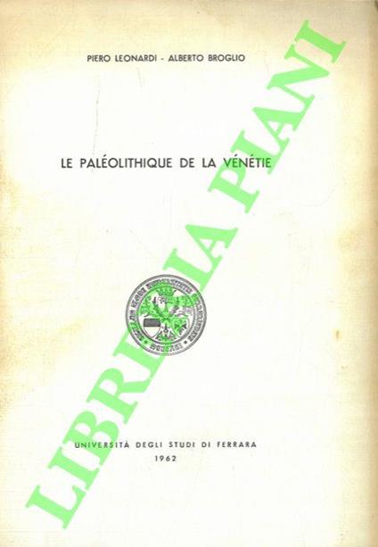 Le paléolithique de la Vénétie - Piero Leonardi - copertina