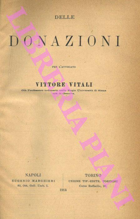 Delle donazioni - copertina