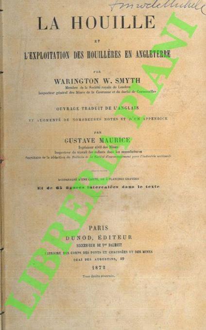 La houille et l'exploitation des houillères en Angleterre - copertina