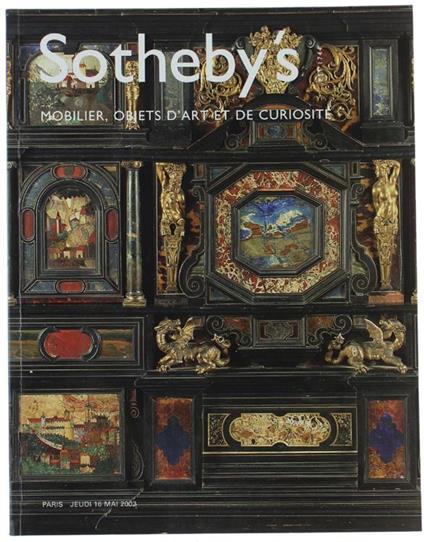 Mobilier, Objets D'art Et De Curiositè. Paris, Jeudi 16 Mai 2002 - copertina