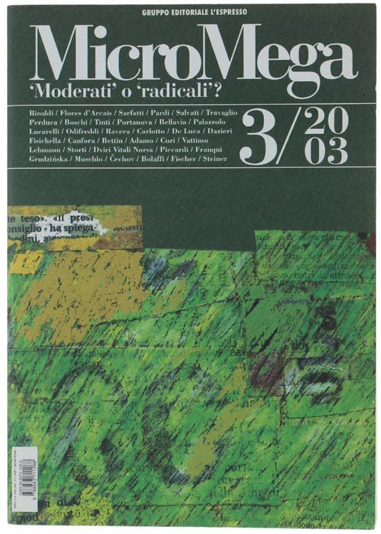 Micromega - 3/2003. "Moderati" o "Radicali"? - copertina
