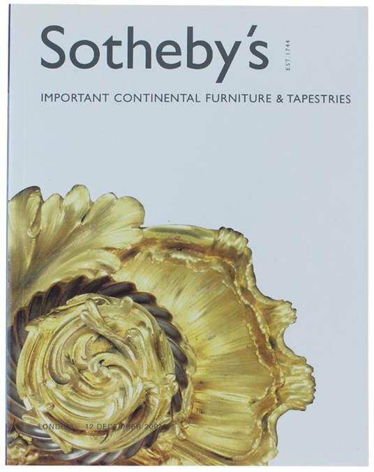 Important Continental Furniture & Tapestries. London, 12 December 2001 - copertina