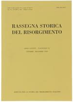 Rassegna Storica Del Risorgimento. Anno Lxxxvii - Fascicolo Iv. Ottobre - Dicembre 2000