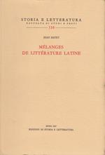 Melanges de litterature latine