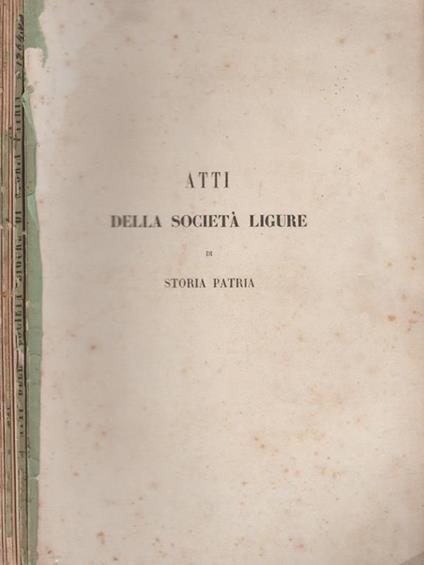 Atti della Società Ligure di Storia Patria - copertina
