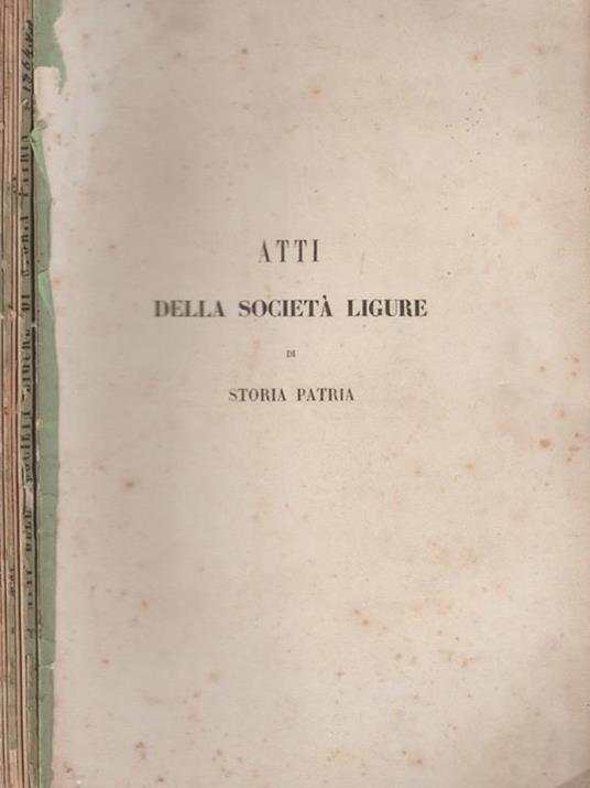 Atti della Società Ligure di Storia Patria - copertina