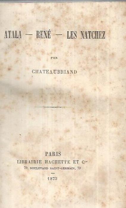 Atala - René - Les Natchez - copertina