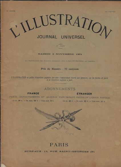 L' Illustration N° 3062 Anno 59° 1901. Journal universel - copertina