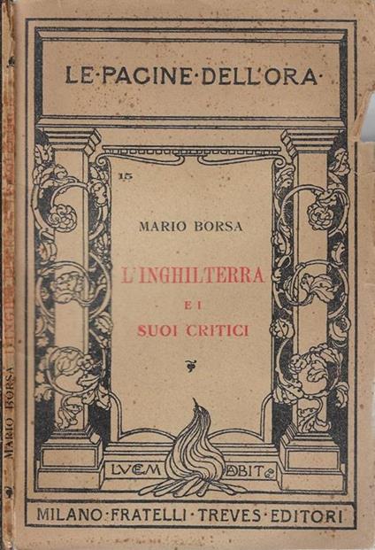 L' Inghilterra e i suoi critici - copertina
