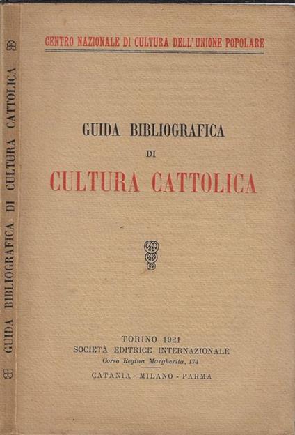 Guida bibliografica di cultura cattolica - copertina