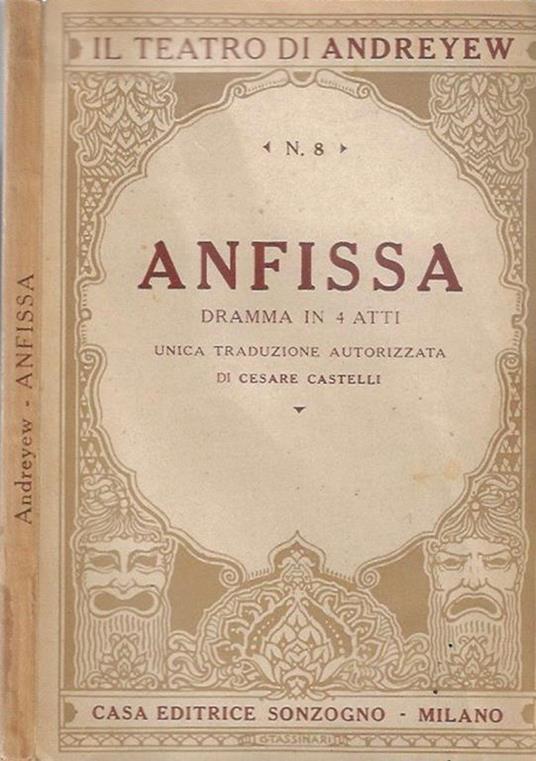 Anfissa. dramma in 4 atti - copertina