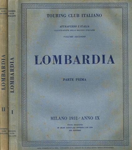 Lombardia parte I, parte II - copertina