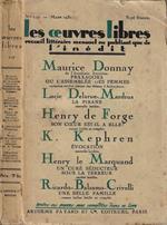 Les oeuvres libres N. 117 Anno 1931. Recueil littéraire mensuel ne publiant que de l'inédit