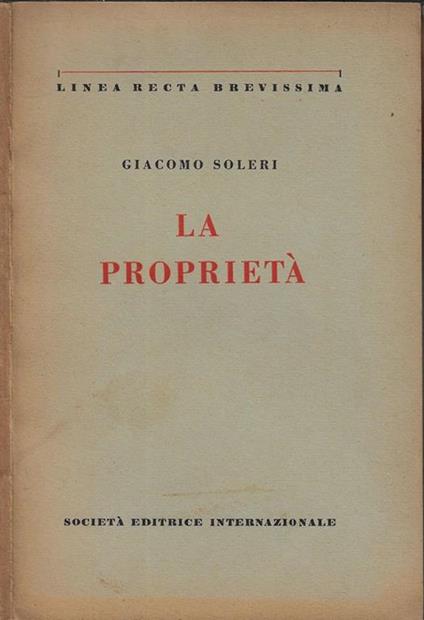 La proprietà - copertina