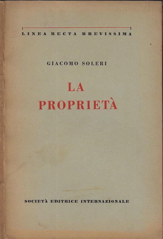 La proprietà - copertina