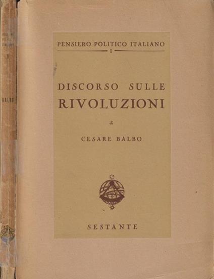 Discorso sulle rivoluzioni - copertina