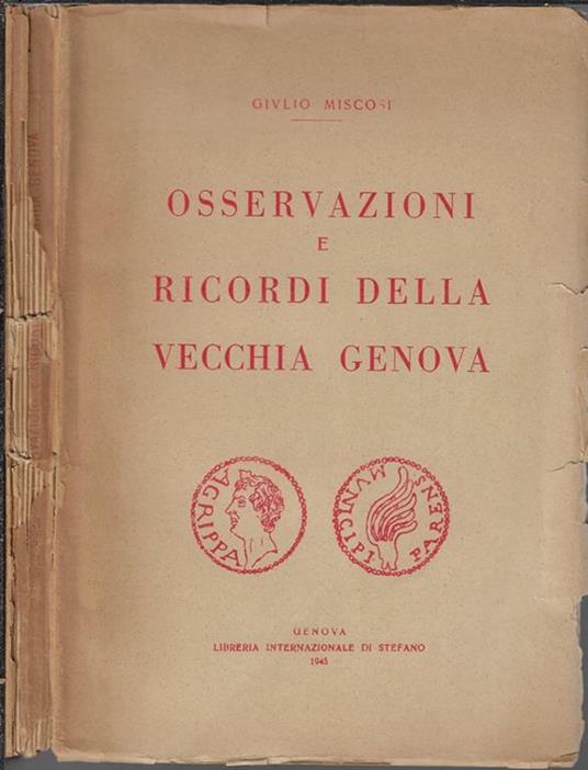 Osservazioni e ricordi della vecchia Genova - copertina