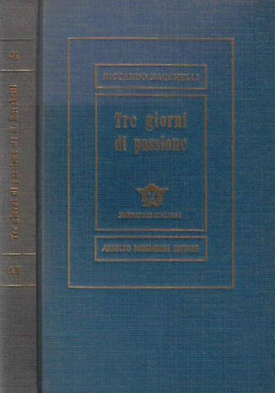 Tre giorni di passione - copertina