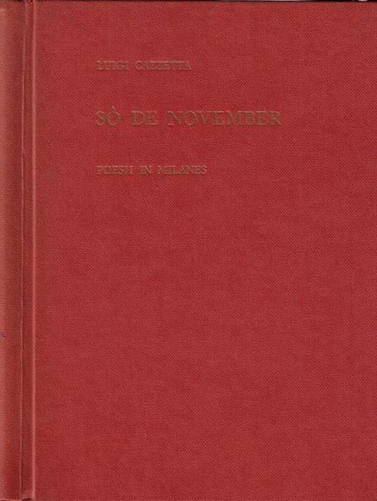 Sò de november. Poesii in milanes - copertina