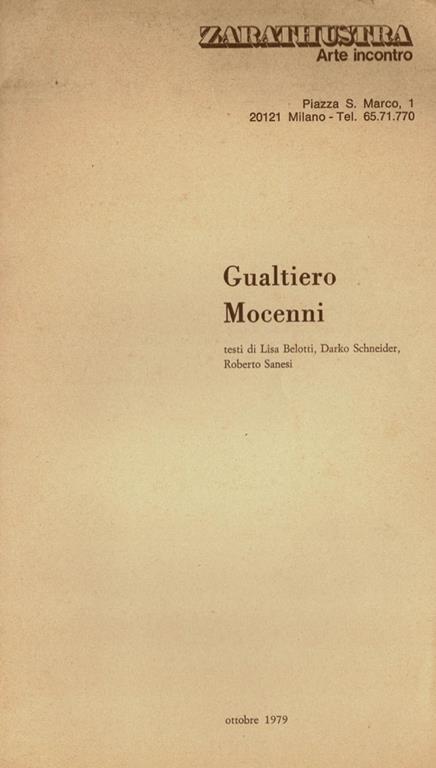 Gualtiero Mocenni - copertina