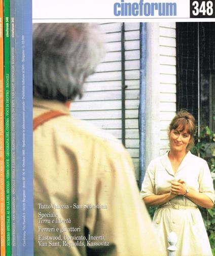 Cineforum. Rivista mensile di cultura cinematografica. Anno 35, 1995, n.346, 348, 349 - copertina