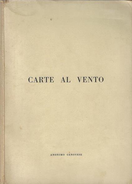 Carte al vento - copertina