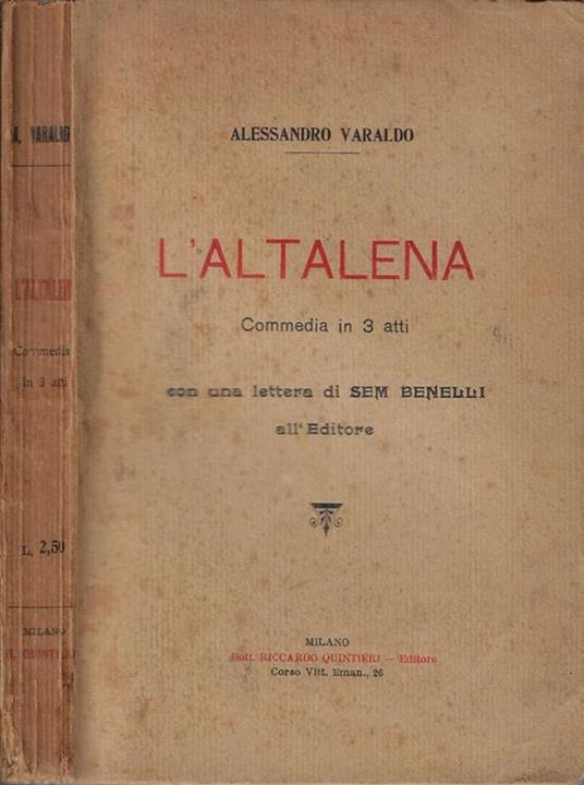 L' altalena. Commedia in 3 atti - copertina
