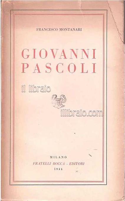 Giovanni Pascoli - Fausto Montanari - copertina