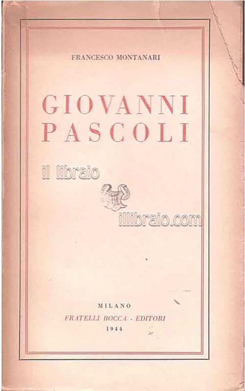 Giovanni Pascoli - Fausto Montanari - copertina