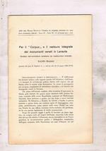 Per il Corpus e il restauro integrale dei nomumenti veneti in Levante. Caratteri dell'architettura veneziana nel mediterraneo orientale. Estratto dagli atti del Reale Istit. Veneto di scienze lettere ed arti anno CI 1941-42