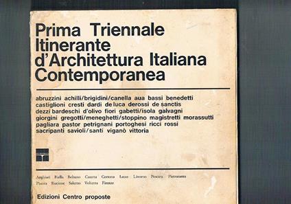 Prima triennale d'architettura italiana contemporanea - copertina