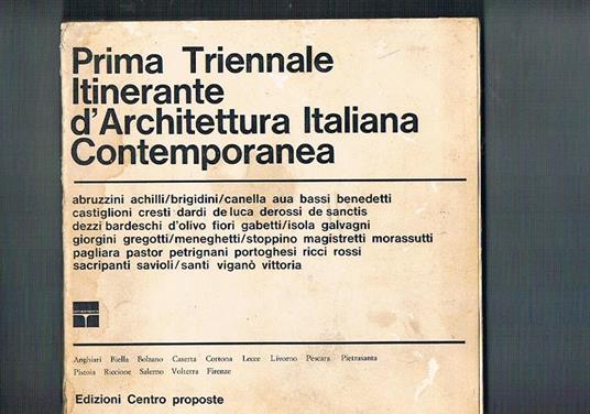 Prima triennale d'architettura italiana contemporanea - copertina