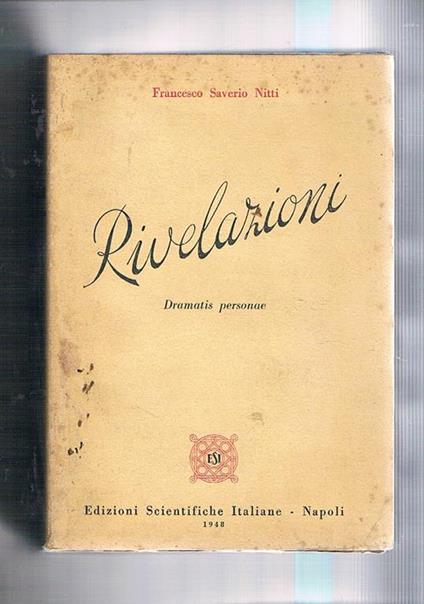 Rivelazioni, dramatis personae - Francesco Nitti - copertina