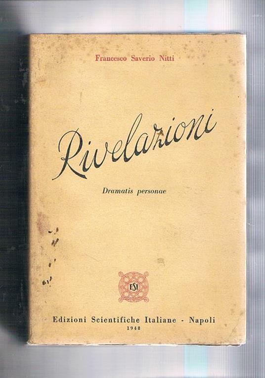 Rivelazioni, dramatis personae - Francesco Nitti - copertina