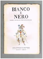 Bianco e nero, rassegna mensile di studi cinematografici. Disponiamo dell'anno XIII, numero 4 di aprile 1952. Contiene: Appunti sull'evoluzione del cinema in costume Funzione espressiva della scenografia nel film Idee di Blasetti sul film in costume ed al