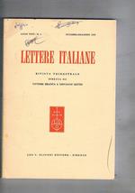 Lettere italiane, rivista trimestrale n° 4 ott-dic. 1974. La trasformazione dell'invettiva tra il medioevo e l'umaniesimo tradizione e rinnovamento nella cultura del Galateo la composizione delle memorie del presbiterio Ecc