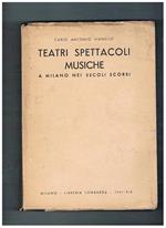 Teatri spettacoli musiche a Milano nei secoli scorsi