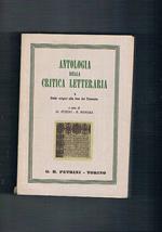 Antologia della critica letteraria. Vol. I° Dalle origini alla fine del trecento
