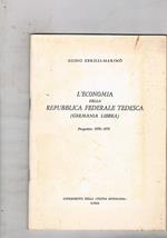 L' economia della Repubblica Federale Tedesca (Germania libera). Prospettive 1970-1975
