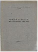 Relazione del consiglio direttivo all'assamblea dei soci dell'Associazione nazionale Imprese Distributrici di Energia Elettrica, Roma 10 giugno 1954. Riportati numerosi dati statistici sui consumi, potenza generata, distribuita ecc. per il nord, centro e