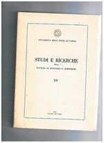 Studi e ricerche della facoltà di economia e commercio n° XIV