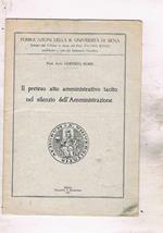Il preteso atto amministrativo tacito nel silenzio dell'Amministrazione