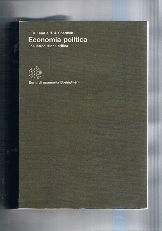 Economia politica - E. K. Hunt - copertina