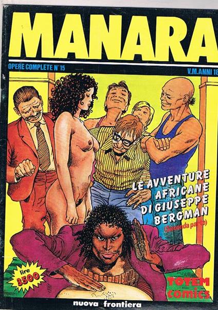 Le avventure africane di Giuseppe Bergman parti I-IV. n° 14-17 set-dic. 1993 - Milo Manara - copertina